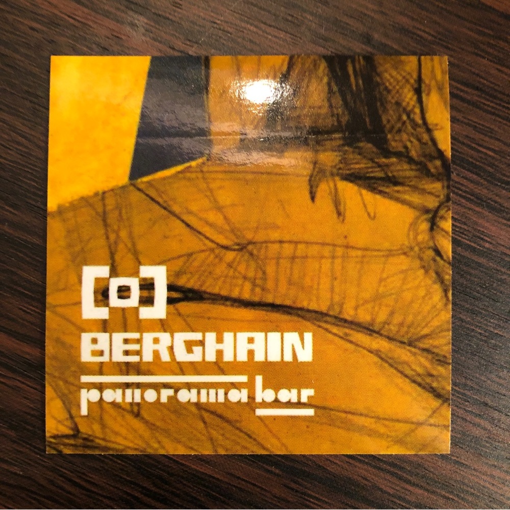 Berghain Panorama Bar Berlin Club Aufkleber Sticker Yellow (Watergate Time Warp)